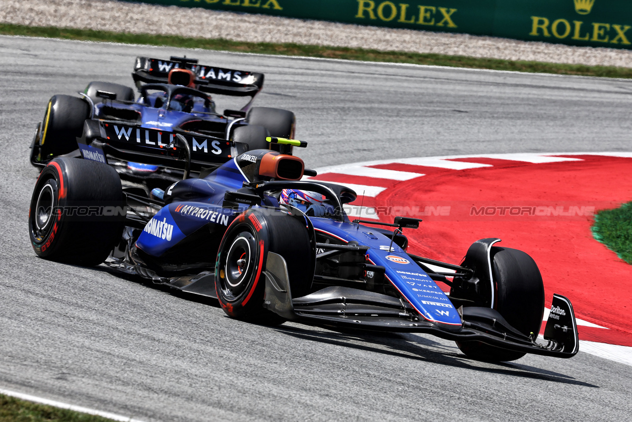 GP SPAGNA, Logan Sargeant (USA) Williams Racing FW46.

23.06.2024. Formula 1 World Championship, Rd 10, Spanish Grand Prix, Barcelona, Spain, Gara Day.

- www.xpbimages.com, EMail: requests@xpbimages.com © Copyright: Charniaux / XPB Images