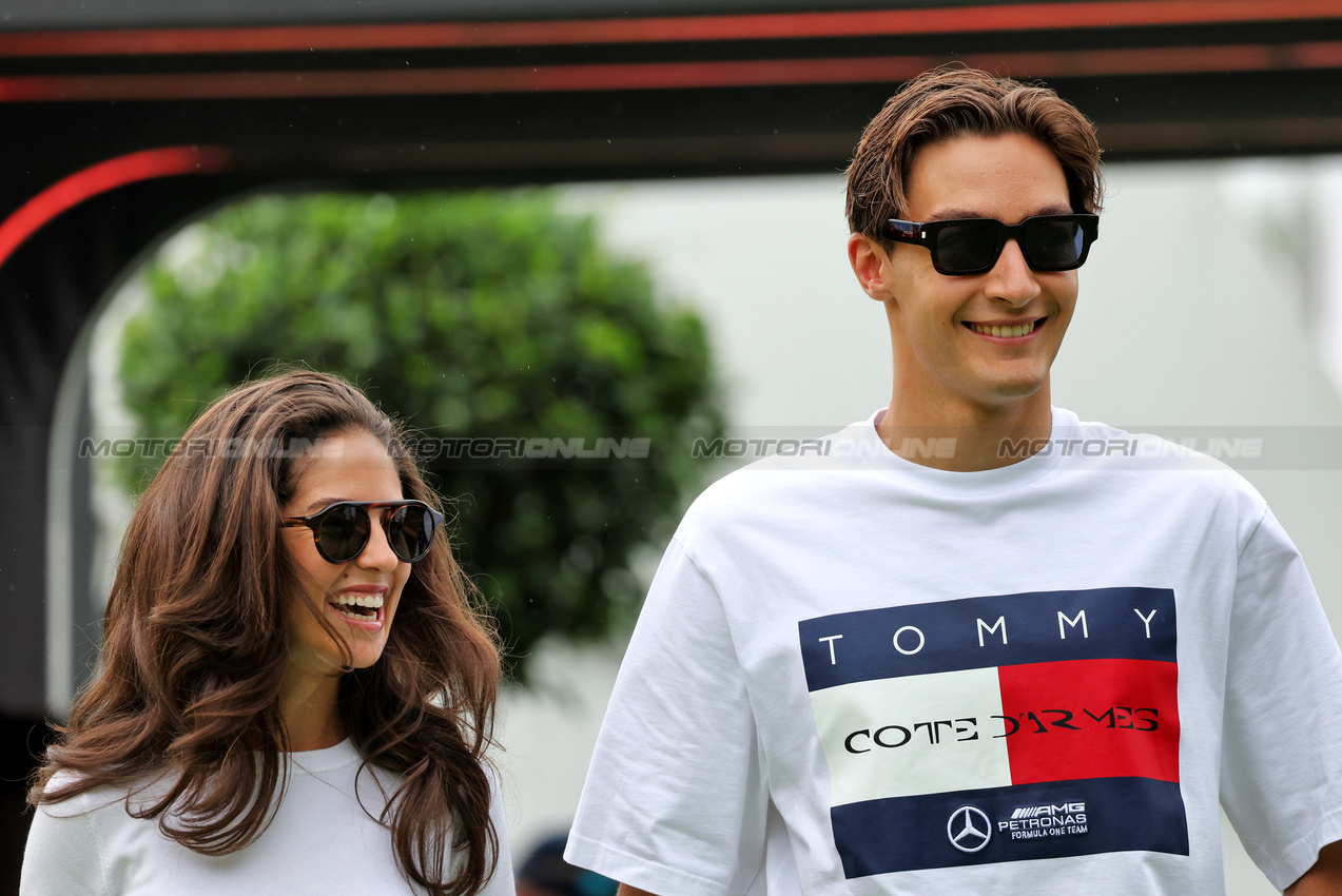 GP SPAGNA, (L to R): Carmen Montero Mundt with her boyfriend George Russell (GBR) Mercedes AMG F1.

23.06.2024. Formula 1 World Championship, Rd 10, Spanish Grand Prix, Barcelona, Spain, Gara Day.

- www.xpbimages.com, EMail: requests@xpbimages.com © Copyright: Rew / XPB Images