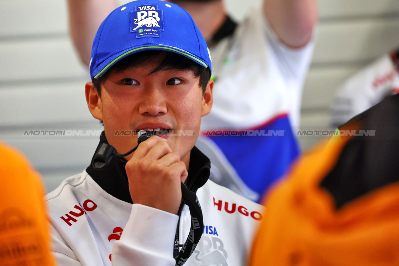 GP SPAGNA, Yuki Tsunoda (JPN) RB on the drivers' parade.

23.06.2024. Formula 1 World Championship, Rd 10, Spanish Grand Prix, Barcelona, Spain, Gara Day.

- www.xpbimages.com, EMail: requests@xpbimages.com © Copyright: Batchelor / XPB Images