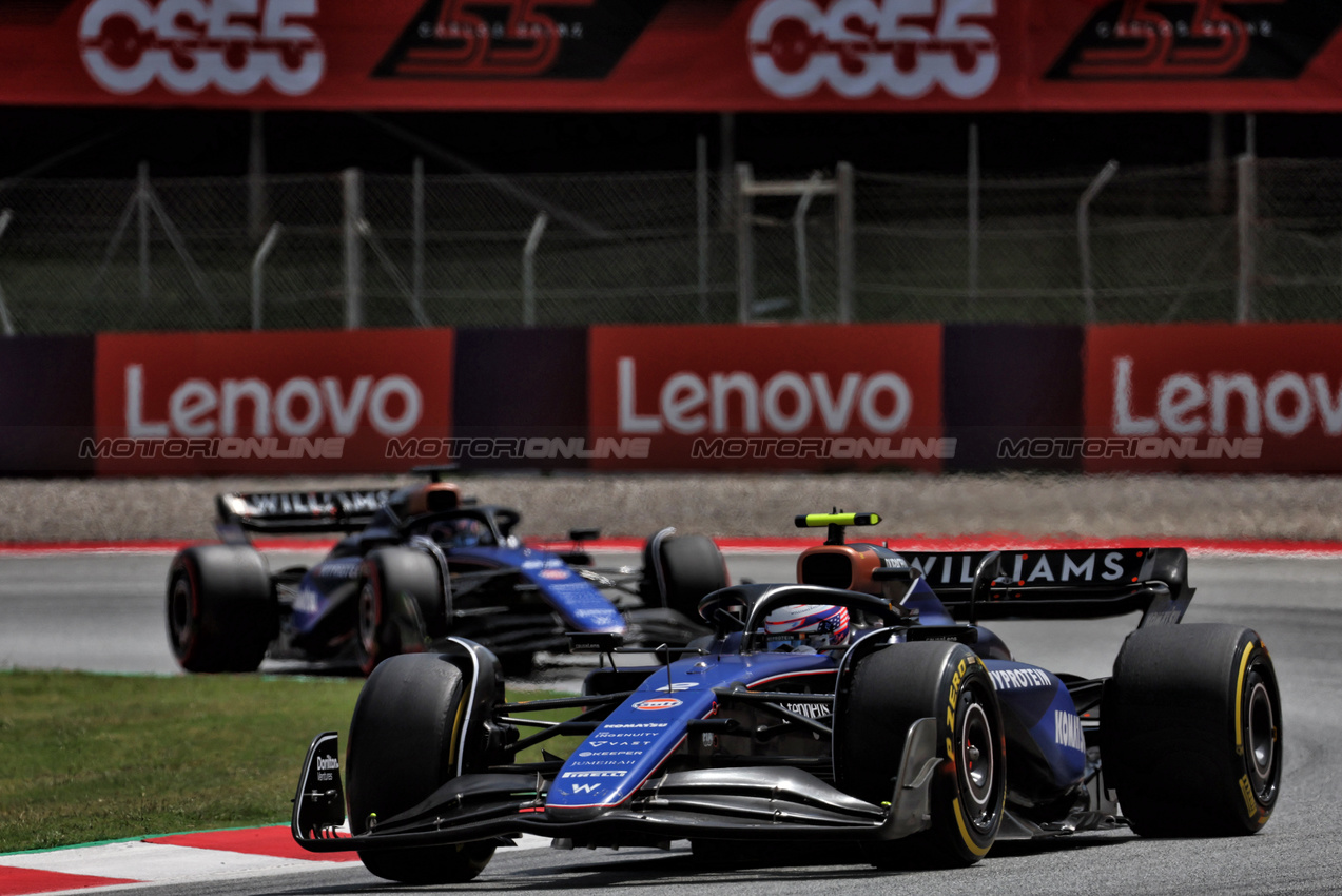 GP SPAGNA, Logan Sargeant (USA) Williams Racing FW46.

23.06.2024. Formula 1 World Championship, Rd 10, Spanish Grand Prix, Barcelona, Spain, Gara Day.

 - www.xpbimages.com, EMail: requests@xpbimages.com © Copyright: Coates / XPB Images