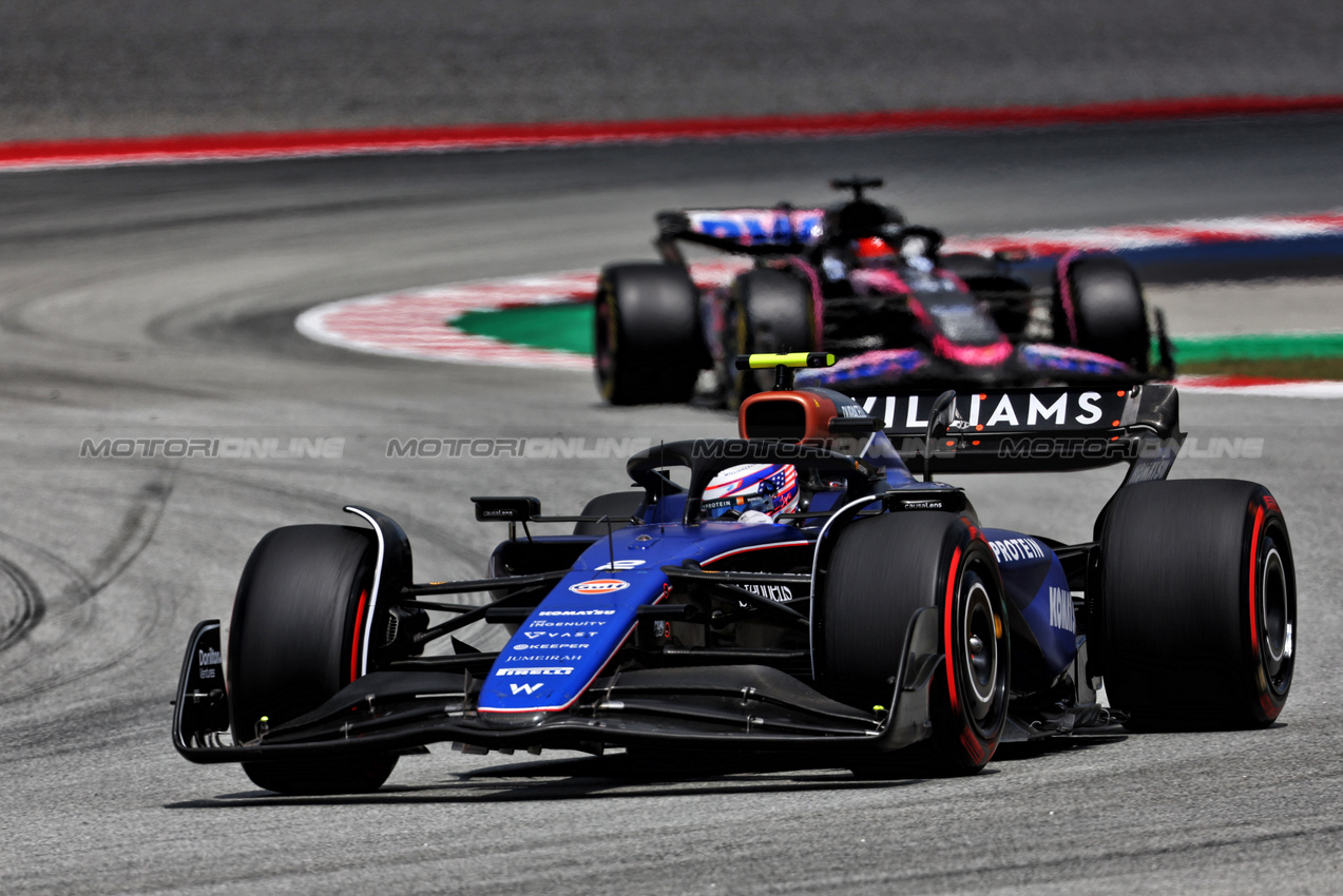 GP SPAGNA, Logan Sargeant (USA) Williams Racing FW46.

23.06.2024. Formula 1 World Championship, Rd 10, Spanish Grand Prix, Barcelona, Spain, Gara Day.

 - www.xpbimages.com, EMail: requests@xpbimages.com © Copyright: Coates / XPB Images