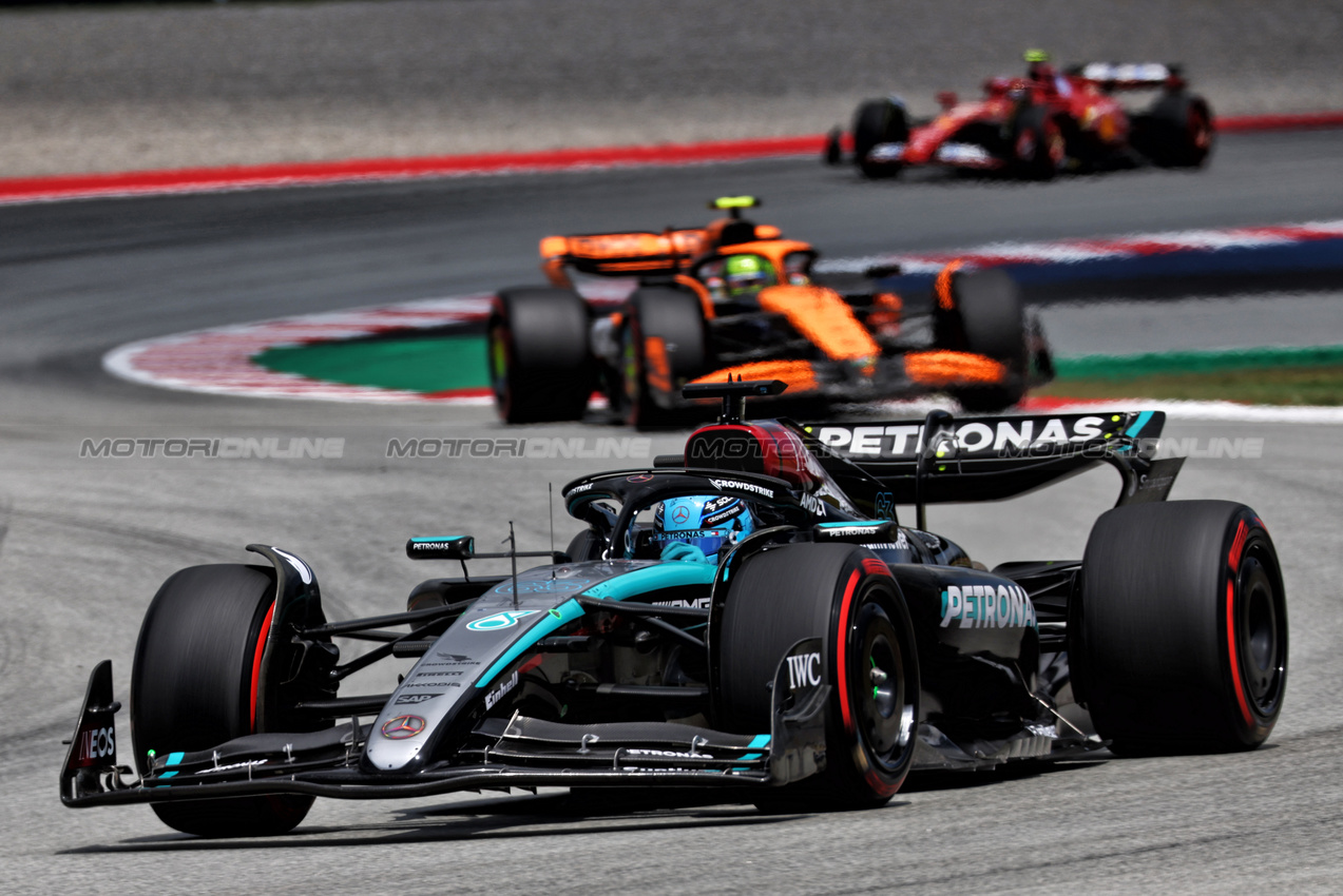 GP SPAGNA, George Russell (GBR) Mercedes AMG F1 W15.

23.06.2024. Formula 1 World Championship, Rd 10, Spanish Grand Prix, Barcelona, Spain, Gara Day.

 - www.xpbimages.com, EMail: requests@xpbimages.com © Copyright: Coates / XPB Images