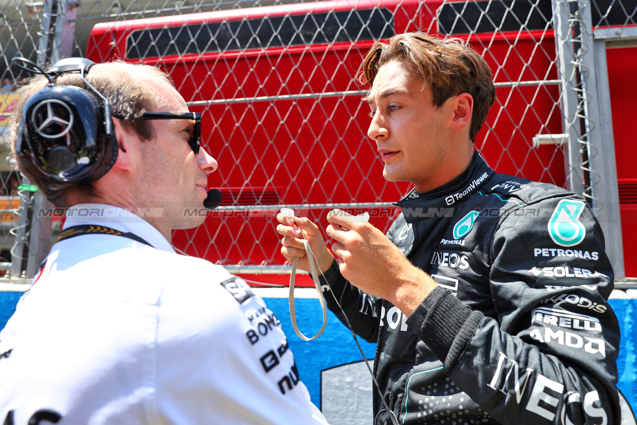 GP SPAGNA, George Russell (GBR) Mercedes AMG F1 on the grid.

23.06.2024. Formula 1 World Championship, Rd 10, Spanish Grand Prix, Barcelona, Spain, Gara Day.

- www.xpbimages.com, EMail: requests@xpbimages.com © Copyright: Batchelor / XPB Images