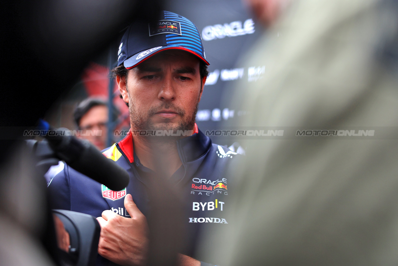 GP SPAGNA, Sergio Perez (MEX) Red Bull Racing.

20.06.2024. Formula 1 World Championship, Rd 10, Spanish Grand Prix, Barcelona, Spain, Preparation Day.

- www.xpbimages.com, EMail: requests@xpbimages.com © Copyright: Rew / XPB Images