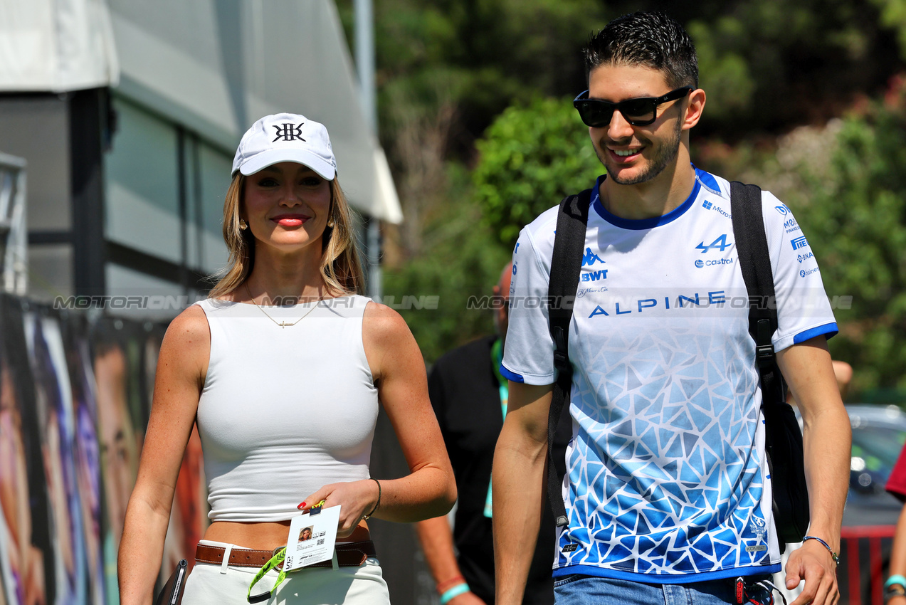 GP SPAGNA, Esteban Ocon (FRA) Alpine F1 Team with Domenica Flavy Barla (FRA).

22.06.2024. Formula 1 World Championship, Rd 10, Spanish Grand Prix, Barcelona, Spain, Qualifiche Day.

- www.xpbimages.com, EMail: requests@xpbimages.com © Copyright: Batchelor / XPB Images