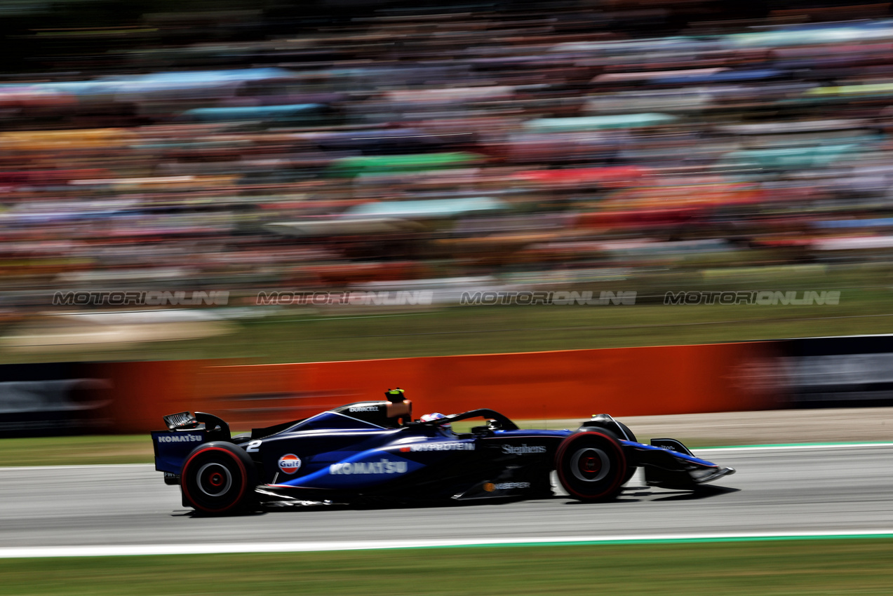 GP SPAGNA, Logan Sargeant (USA) Williams Racing FW46.

22.06.2024. Formula 1 World Championship, Rd 10, Spanish Grand Prix, Barcelona, Spain, Qualifiche Day.

 - www.xpbimages.com, EMail: requests@xpbimages.com © Copyright: Coates / XPB Images