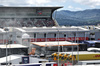 GP SPAGNA, McLaren motorhome in the paddock smoking after a fire.

22.06.2024. Formula 1 World Championship, Rd 10, Spanish Grand Prix, Barcelona, Spain, Qualifiche Day.

- www.xpbimages.com, EMail: requests@xpbimages.com © Copyright: Charniaux / XPB Images