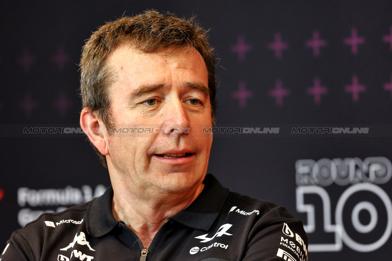 GP SPAGNA, Bruno Famin (FRA) Alpine Motorsports Vice President e Alpine F1 Team Team Principal in the FIA Press Conference.

21.06.2024 Formula 1 World Championship, Rd 10, Spanish Grand Prix, Barcelona, Spain, Practice Day.

- www.xpbimages.com, EMail: requests@xpbimages.com © Copyright: Charniaux / XPB Images