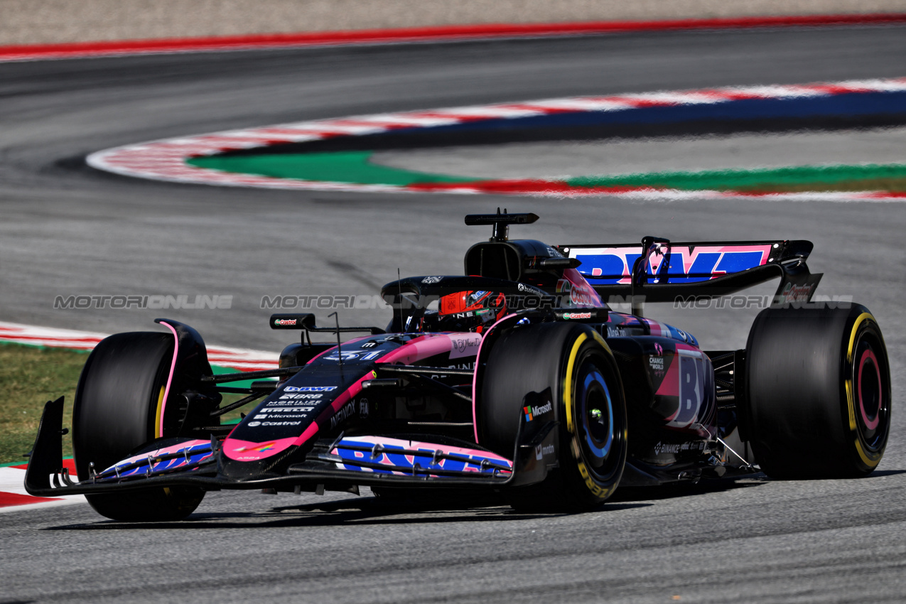 GP SPAGNA, Esteban Ocon (FRA) Alpine F1 Team A524.

21.06.2024 Formula 1 World Championship, Rd 10, Spanish Grand Prix, Barcelona, Spain, Practice Day.

 - www.xpbimages.com, EMail: requests@xpbimages.com © Copyright: Coates / XPB Images