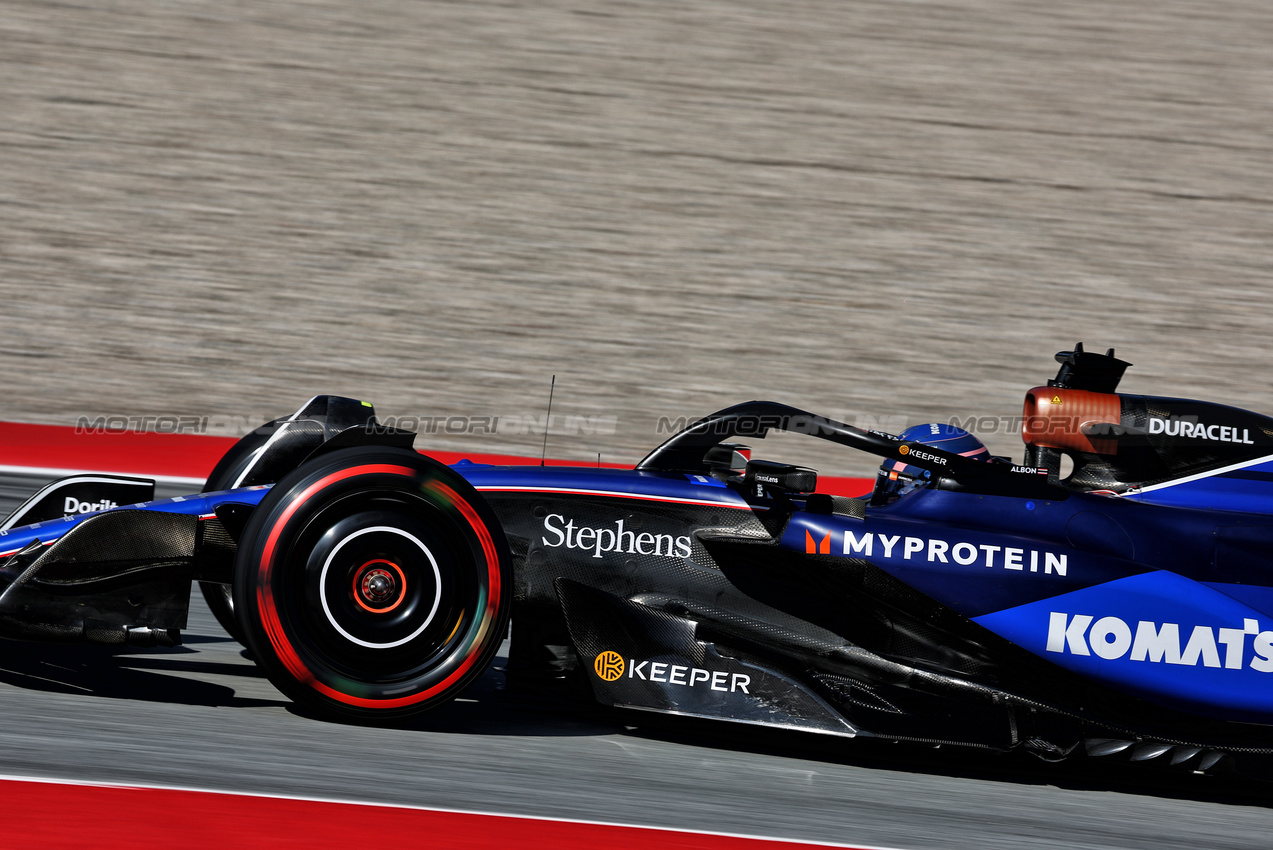 GP SPAGNA, Alexander Albon (THA) Williams Racing FW46.

21.06.2024 Formula 1 World Championship, Rd 10, Spanish Grand Prix, Barcelona, Spain, Practice Day.

 - www.xpbimages.com, EMail: requests@xpbimages.com © Copyright: Coates / XPB Images