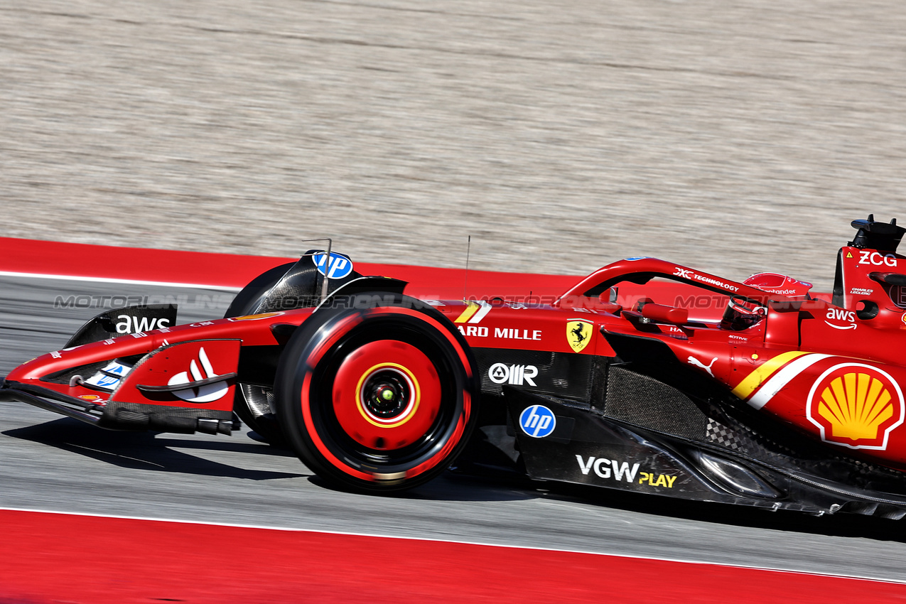 GP SPAGNA, Charles Leclerc (MON) Ferrari SF-24.

21.06.2024 Formula 1 World Championship, Rd 10, Spanish Grand Prix, Barcelona, Spain, Practice Day.

 - www.xpbimages.com, EMail: requests@xpbimages.com © Copyright: Coates / XPB Images