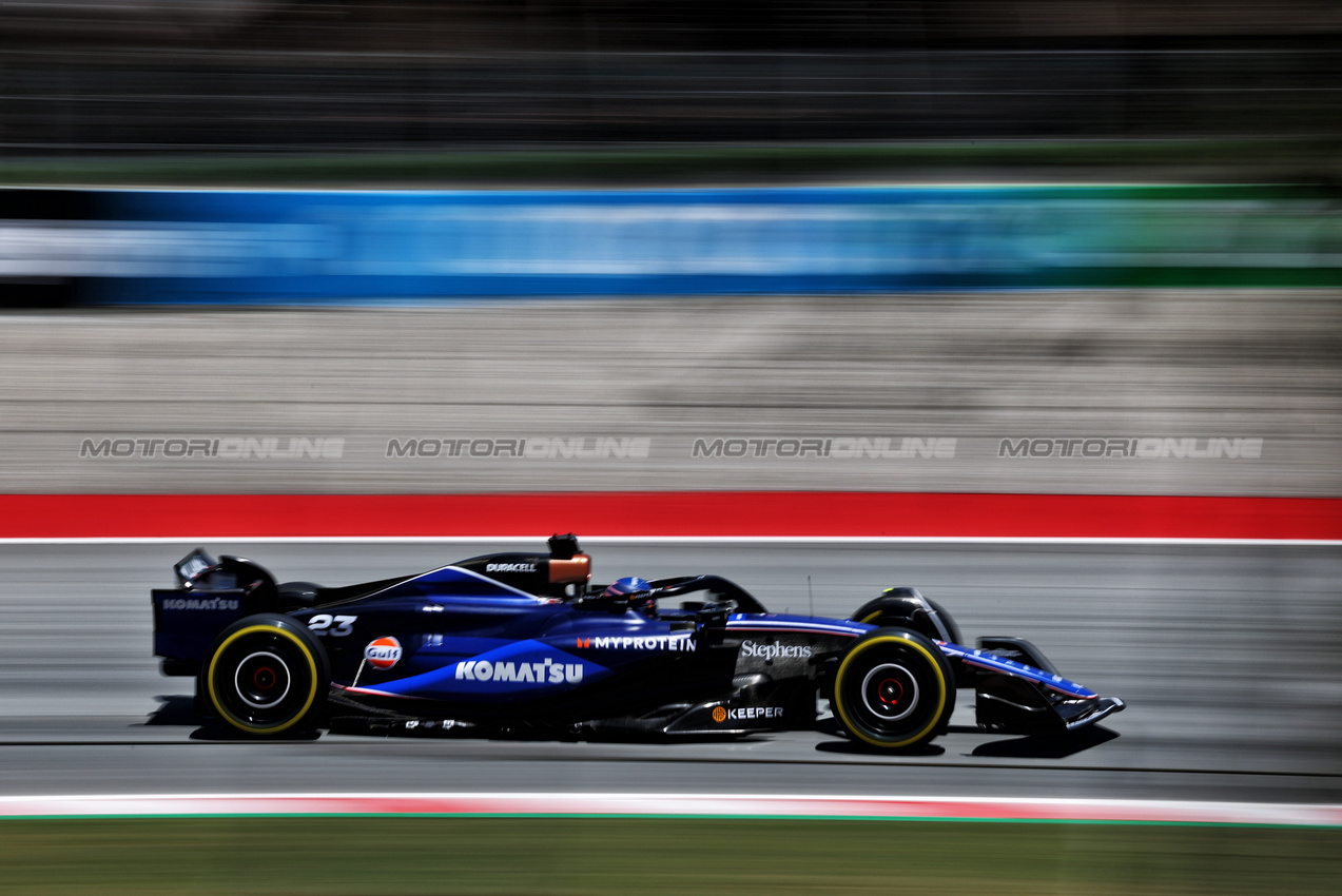 GP SPAGNA, Alexander Albon (THA) Williams Racing FW46.

21.06.2024 Formula 1 World Championship, Rd 10, Spanish Grand Prix, Barcelona, Spain, Practice Day.

- www.xpbimages.com, EMail: requests@xpbimages.com © Copyright: Charniaux / XPB Images