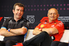 GP SPAGNA, (L to R): Bruno Famin (FRA) Alpine Motorsports Vice President e Alpine F1 Team Team Principal e Frederic Vasseur (FRA) Ferrari Team Principal in the FIA Press Conference.

21.06.2024 Formula 1 World Championship, Rd 10, Spanish Grand Prix, Barcelona, Spain, Practice Day.

- www.xpbimages.com, EMail: requests@xpbimages.com © Copyright: Charniaux / XPB Images