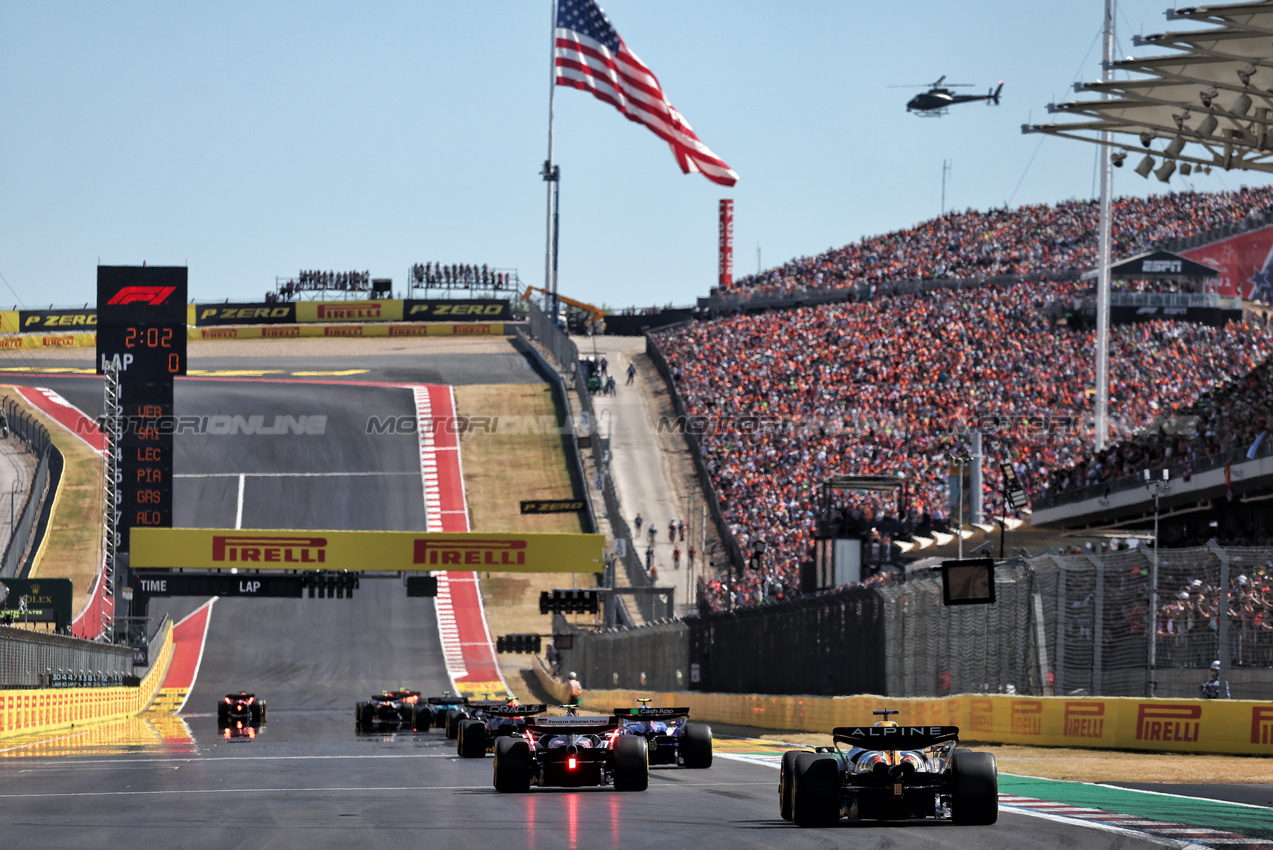 GP STATI UNITI, Esteban Ocon (FRA) Alpine F1 Team A524.

20.10.2024. Formula 1 World Championship, Rd 19, United States Grand Prix, Austin, Texas, USA, Gara Day.

- www.xpbimages.com, EMail: requests@xpbimages.com © Copyright: Moy / XPB Images