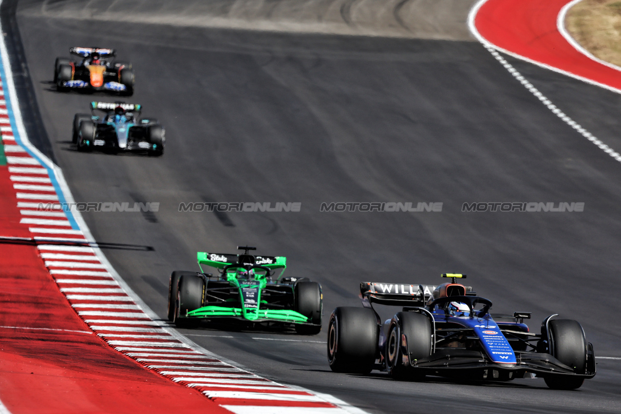 GP STATI UNITI, Franco Colapinto (ARG) Williams Racing FW46.

20.10.2024. Formula 1 World Championship, Rd 19, United States Grand Prix, Austin, Texas, USA, Gara Day.

- www.xpbimages.com, EMail: requests@xpbimages.com © Copyright: Moy / XPB Images