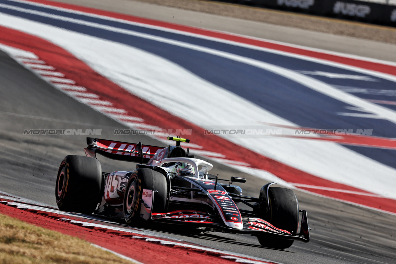 GP STATI UNITI, Nico Hulkenberg (GER) Haas VF-24.

20.10.2024. Formula 1 World Championship, Rd 19, United States Grand Prix, Austin, Texas, USA, Gara Day.

- www.xpbimages.com, EMail: requests@xpbimages.com © Copyright: Moy / XPB Images