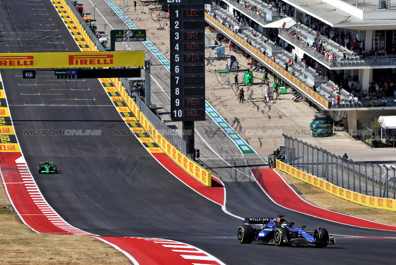 GP STATI UNITI, Alexander Albon (THA) Williams Racing FW46.

20.10.2024. Formula 1 World Championship, Rd 19, United States Grand Prix, Austin, Texas, USA, Gara Day.

- www.xpbimages.com, EMail: requests@xpbimages.com © Copyright: Batchelor / XPB Images