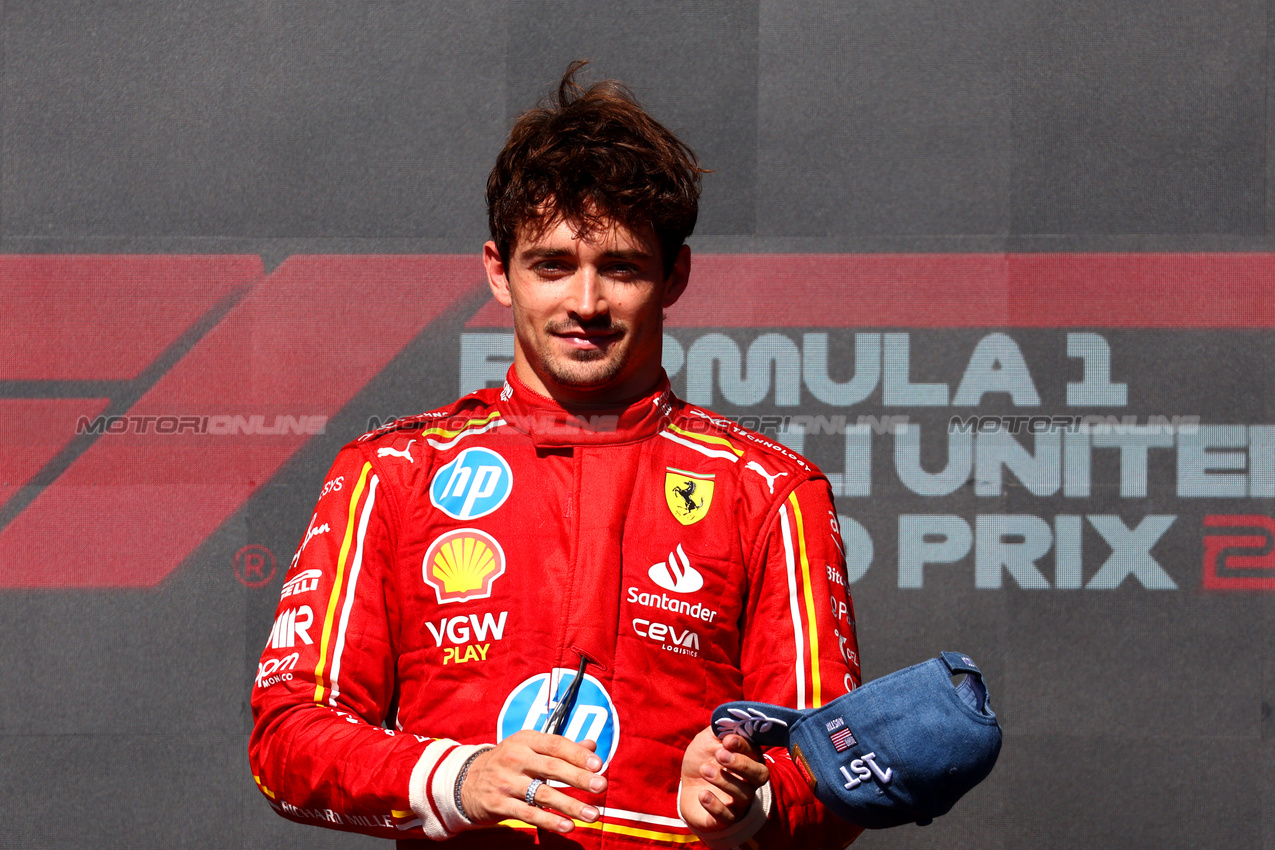 GP STATI UNITI, 1st place Charles Leclerc (MON) Ferrari SF-24,.
20.10.2024. Formula 1 World Championship, Rd 19, United States Grand Prix, Austin, Texas, USA, Gara Day.
- www.xpbimages.com, EMail: requests@xpbimages.com © Copyright: Batchelor / XPB Images