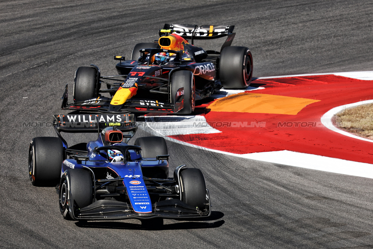 GP STATI UNITI, Franco Colapinto (ARG) Williams Racing FW46.

20.10.2024. Formula 1 World Championship, Rd 19, United States Grand Prix, Austin, Texas, USA, Gara Day.

- www.xpbimages.com, EMail: requests@xpbimages.com © Copyright: Bearne / XPB Images