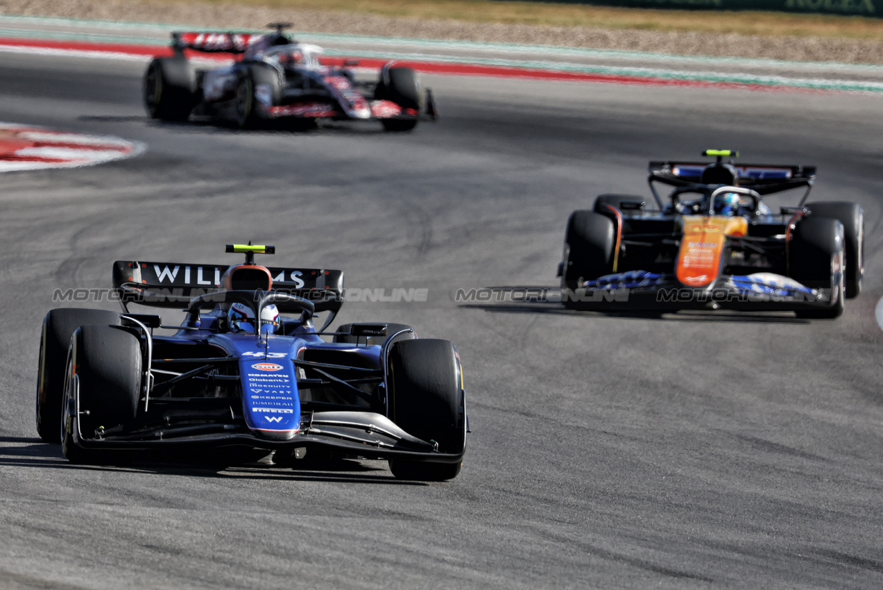 GP STATI UNITI, Franco Colapinto (ARG) Williams Racing FW46.

20.10.2024. Formula 1 World Championship, Rd 19, United States Grand Prix, Austin, Texas, USA, Gara Day.

- www.xpbimages.com, EMail: requests@xpbimages.com © Copyright: Bearne / XPB Images