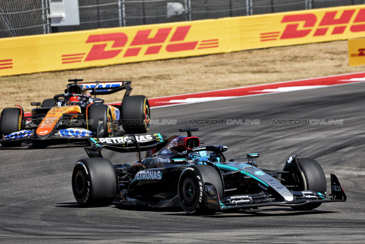 GP STATI UNITI, George Russell (GBR) Mercedes AMG F1 W15.

20.10.2024. Formula 1 World Championship, Rd 19, United States Grand Prix, Austin, Texas, USA, Gara Day.

- www.xpbimages.com, EMail: requests@xpbimages.com © Copyright: Bearne / XPB Images