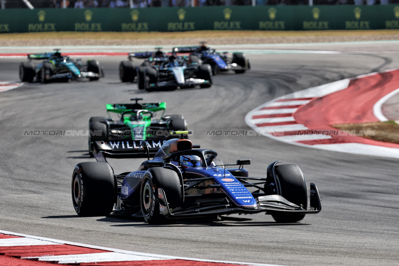 GP STATI UNITI, Franco Colapinto (ARG) Williams Racing FW46.

20.10.2024. Formula 1 World Championship, Rd 19, United States Grand Prix, Austin, Texas, USA, Gara Day.

- www.xpbimages.com, EMail: requests@xpbimages.com © Copyright: Bearne / XPB Images