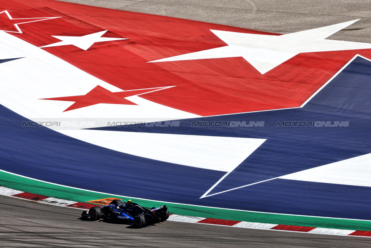 GP STATI UNITI, Franco Colapinto (ARG) Williams Racing FW46.

20.10.2024. Formula 1 World Championship, Rd 19, United States Grand Prix, Austin, Texas, USA, Gara Day.

 - www.xpbimages.com, EMail: requests@xpbimages.com © Copyright: Coates / XPB Images