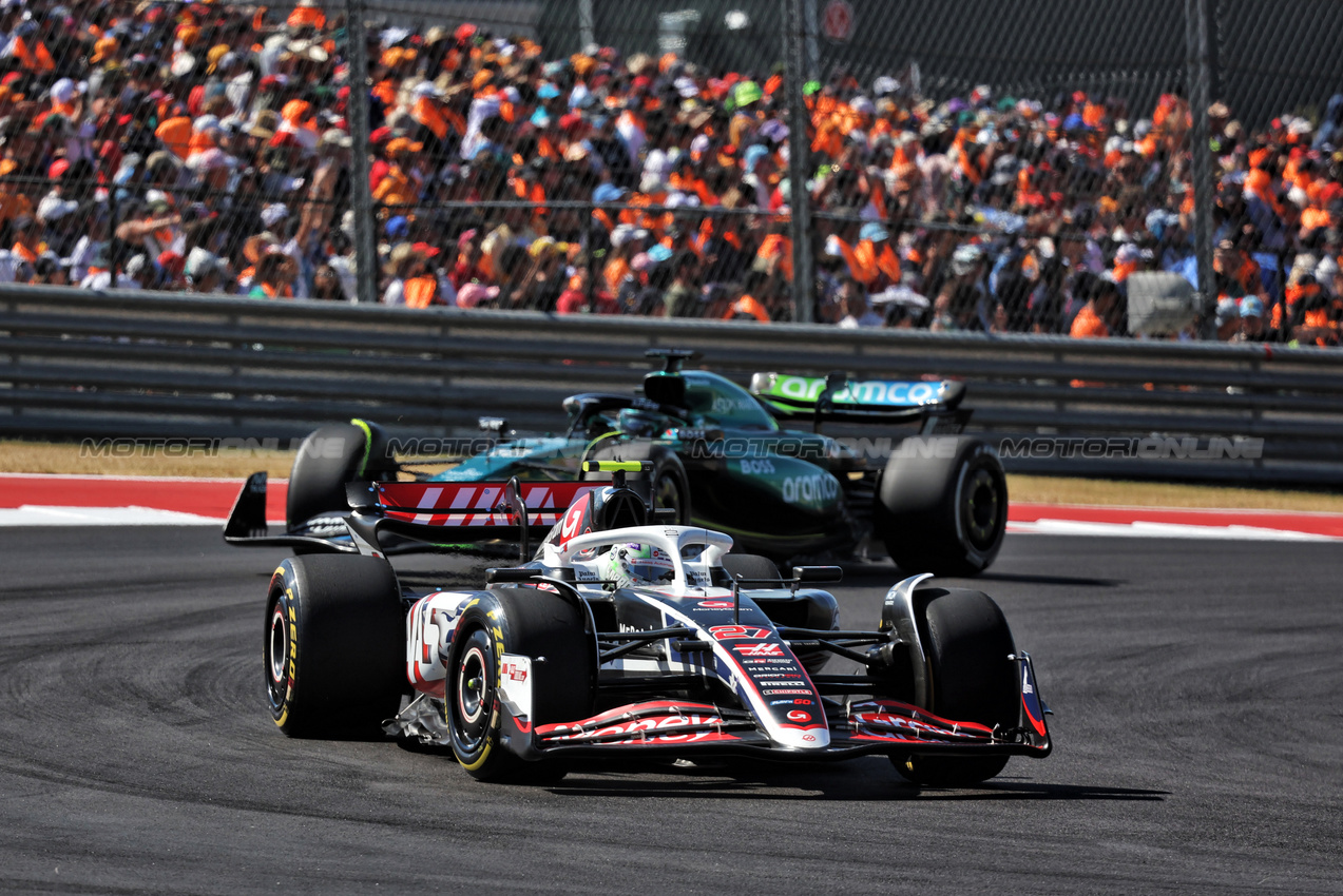 GP STATI UNITI, Nico Hulkenberg (GER) Haas VF-24.

20.10.2024. Formula 1 World Championship, Rd 19, United States Grand Prix, Austin, Texas, USA, Gara Day.

 - www.xpbimages.com, EMail: requests@xpbimages.com © Copyright: Rew / XPB Images