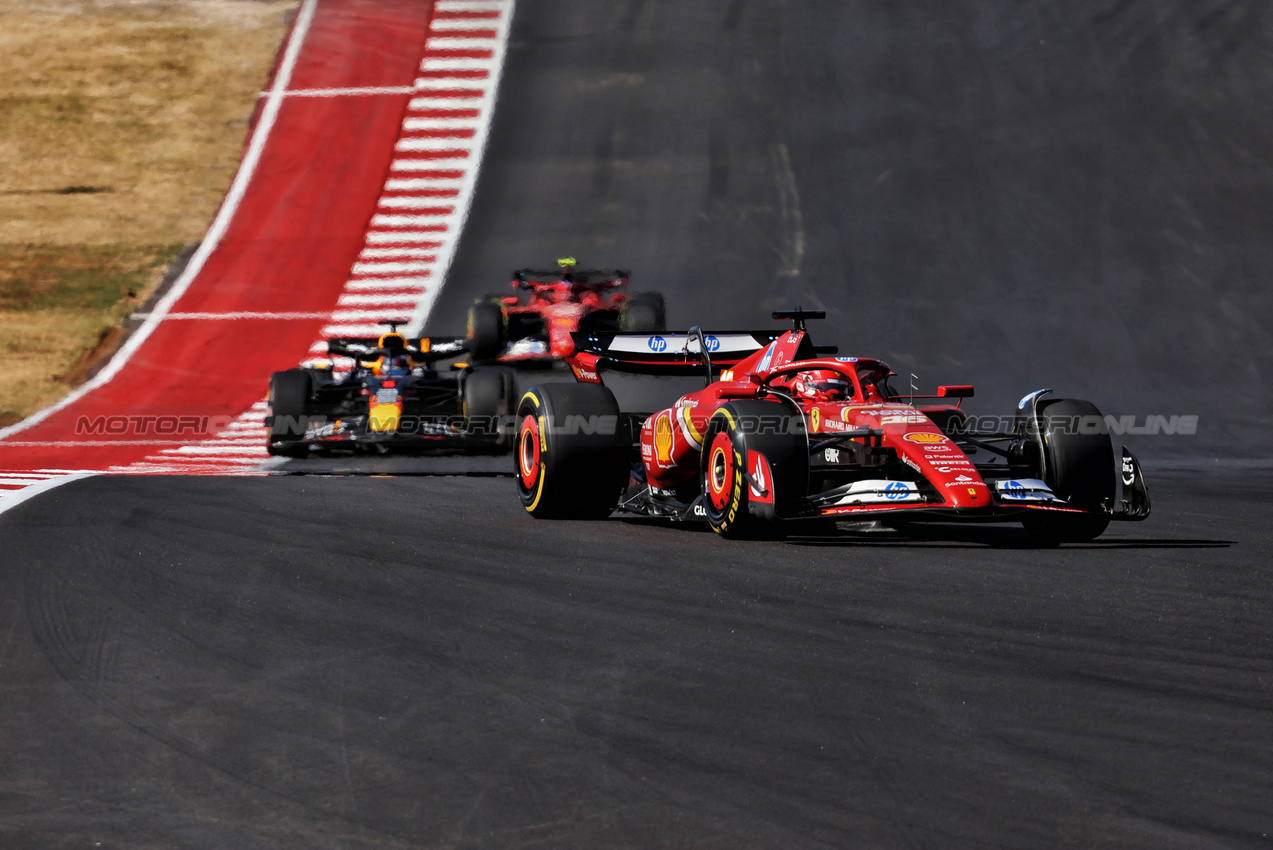 GP STATI UNITI, Charles Leclerc (MON) Ferrari SF-24.

20.10.2024. Formula 1 World Championship, Rd 19, United States Grand Prix, Austin, Texas, USA, Gara Day.

 - www.xpbimages.com, EMail: requests@xpbimages.com © Copyright: Rew / XPB Images