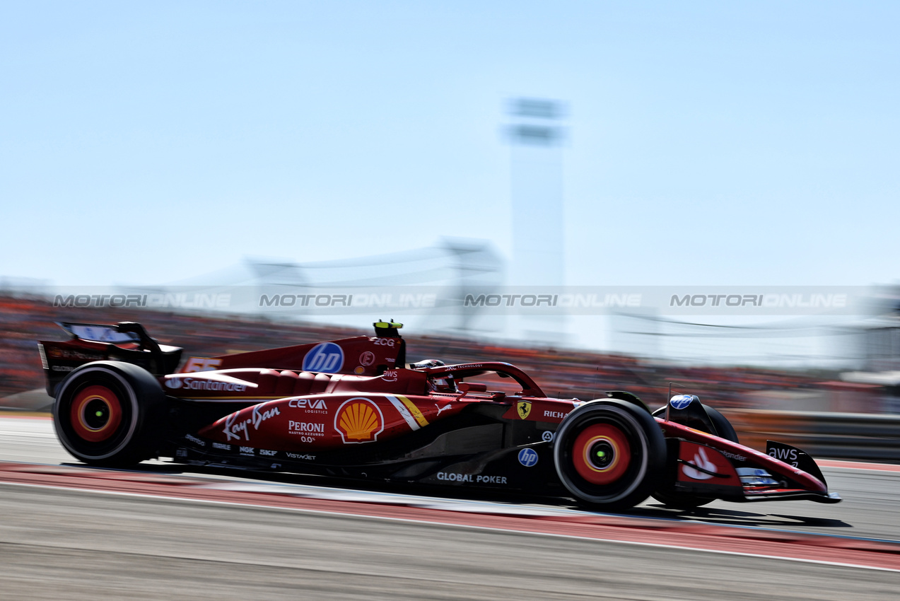 GP STATI UNITI, Carlos Sainz Jr (ESP) Ferrari SF-24.

20.10.2024. Formula 1 World Championship, Rd 19, United States Grand Prix, Austin, Texas, USA, Gara Day.

 - www.xpbimages.com, EMail: requests@xpbimages.com © Copyright: Rew / XPB Images