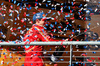 GP STATI UNITI, Gara winner Charles Leclerc (MON) Ferrari celebrates on the podium.

20.10.2024. Formula 1 World Championship, Rd 19, United States Grand Prix, Austin, Texas, USA, Gara Day.

 - www.xpbimages.com, EMail: requests@xpbimages.com © Copyright: Coates / XPB Images