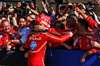 GP STATI UNITI, Gara winner Charles Leclerc (MON) Ferrari celebrates with the team in parc ferme.

20.10.2024. Formula 1 World Championship, Rd 19, United States Grand Prix, Austin, Texas, USA, Gara Day.

 - www.xpbimages.com, EMail: requests@xpbimages.com © Copyright: Coates / XPB Images