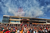 GP STATI UNITI, The podium (L to R): Carlos Sainz Jr (ESP) Ferrari, second; Charles Leclerc (MON) Ferrari, vincitore; Max Verstappen (NLD) Red Bull Racing, third.

20.10.2024. Formula 1 World Championship, Rd 19, United States Grand Prix, Austin, Texas, USA, Gara Day.

- www.xpbimages.com, EMail: requests@xpbimages.com © Copyright: Moy / XPB Images