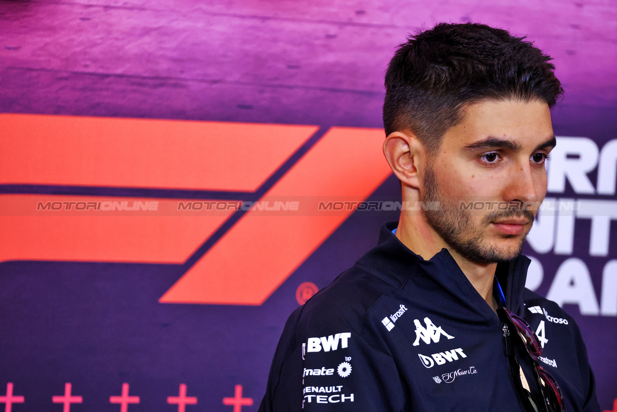 GP STATI UNITI, Esteban Ocon (FRA) Alpine F1 Team in the FIA Press Conference.

17.10.2024. Formula 1 World Championship, Rd 19, United States Grand Prix, Austin, Texas, USA, Preparation Day.

- www.xpbimages.com, EMail: requests@xpbimages.com © Copyright: Batchelor / XPB Images