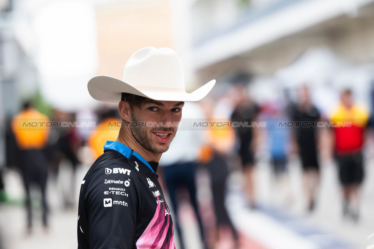 GP STATI UNITI, Pierre Gasly (FRA) Alpine F1 Team.

17.10.2024. Formula 1 World Championship, Rd 19, United States Grand Prix, Austin, Texas, USA, Preparation Day.

- www.xpbimages.com, EMail: requests@xpbimages.com © Copyright: Price / XPB Images