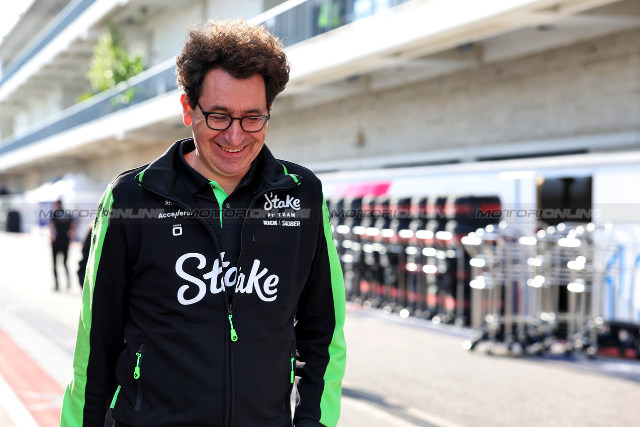 GP STATI UNITI, Mattia Binotto (ITA) Sauber Motorsport Chief Operating e Chief Technical Officer.

17.10.2024. Formula 1 World Championship, Rd 19, United States Grand Prix, Austin, Texas, USA, Preparation Day.

- www.xpbimages.com, EMail: requests@xpbimages.com © Copyright: Bearne / XPB Images