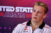 GP STATI UNITI, Liam Lawson (NZL) RB in the FIA Press Conference.

17.10.2024. Formula 1 World Championship, Rd 19, United States Grand Prix, Austin, Texas, USA, Preparation Day.

- www.xpbimages.com, EMail: requests@xpbimages.com © Copyright: Batchelor / XPB Images