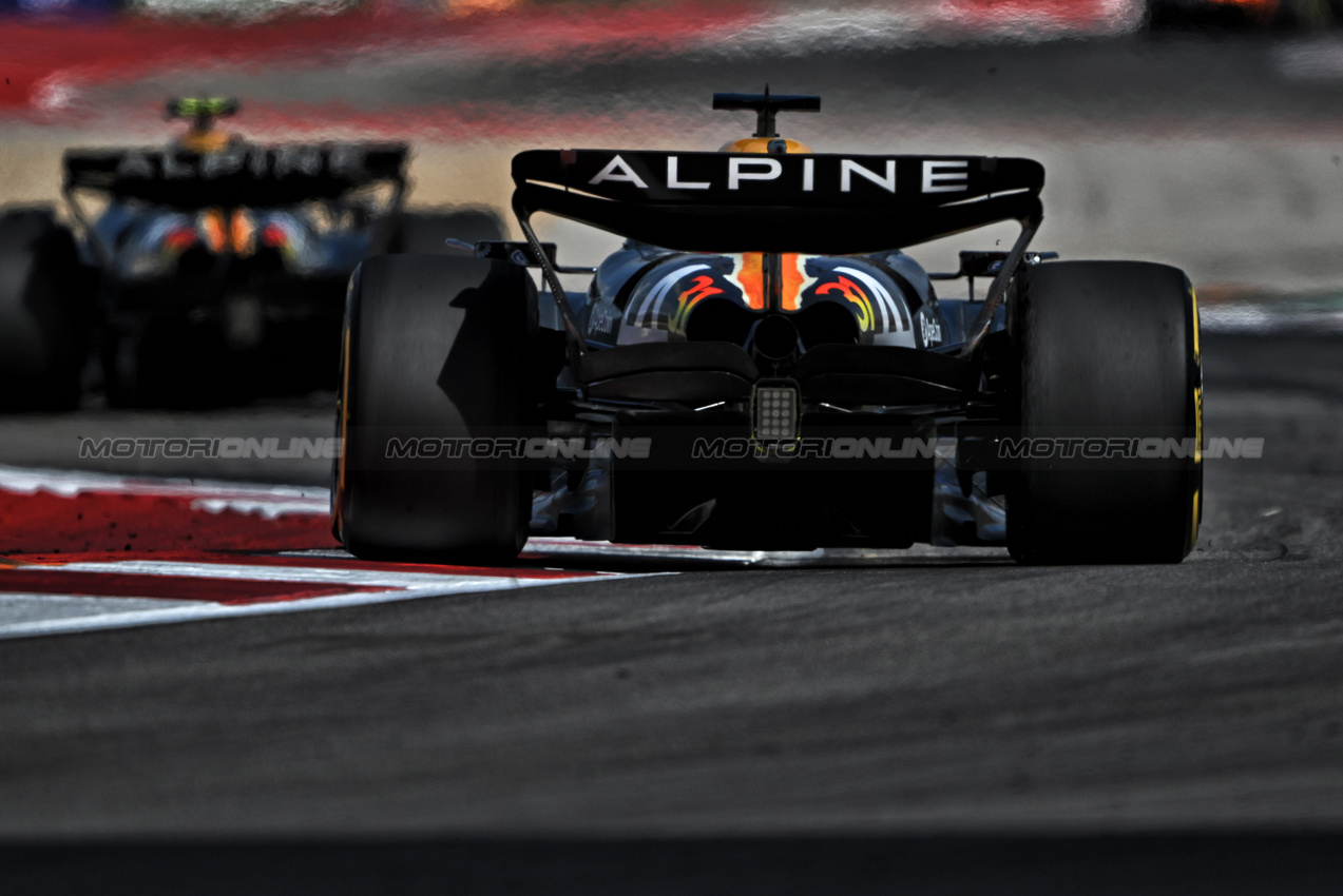 GP STATI UNITI, Esteban Ocon (FRA) Alpine F1 Team A524.

19.10.2024. Formula 1 World Championship, Rd 19, United States Grand Prix, Austin, Texas, USA, Sprint e Qualifiche Day.

- www.xpbimages.com, EMail: requests@xpbimages.com © Copyright: Price / XPB Images