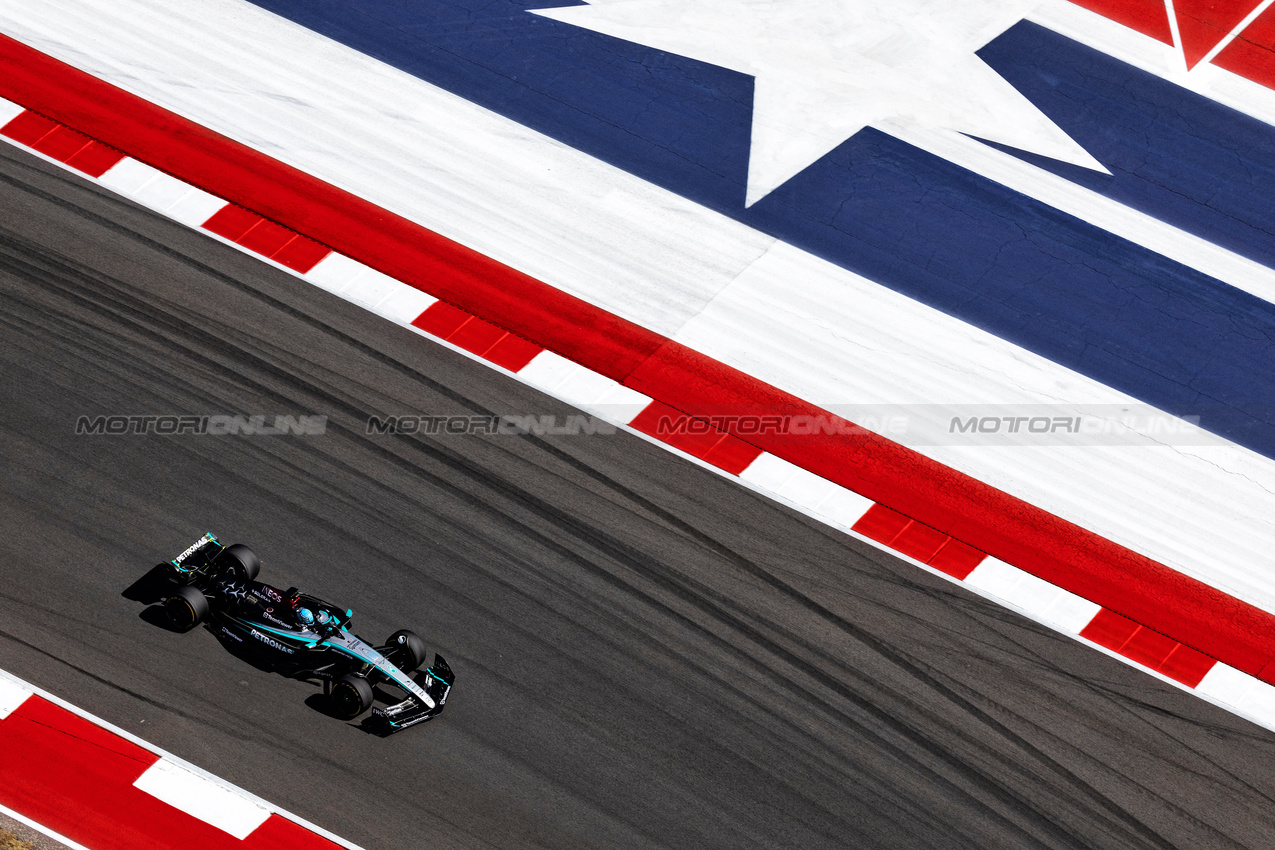 GP STATI UNITI, George Russell (GBR) Mercedes AMG F1 W15.

19.10.2024. Formula 1 World Championship, Rd 19, United States Grand Prix, Austin, Texas, USA, Sprint e Qualifiche Day.

 - www.xpbimages.com, EMail: requests@xpbimages.com © Copyright: Rew / XPB Images