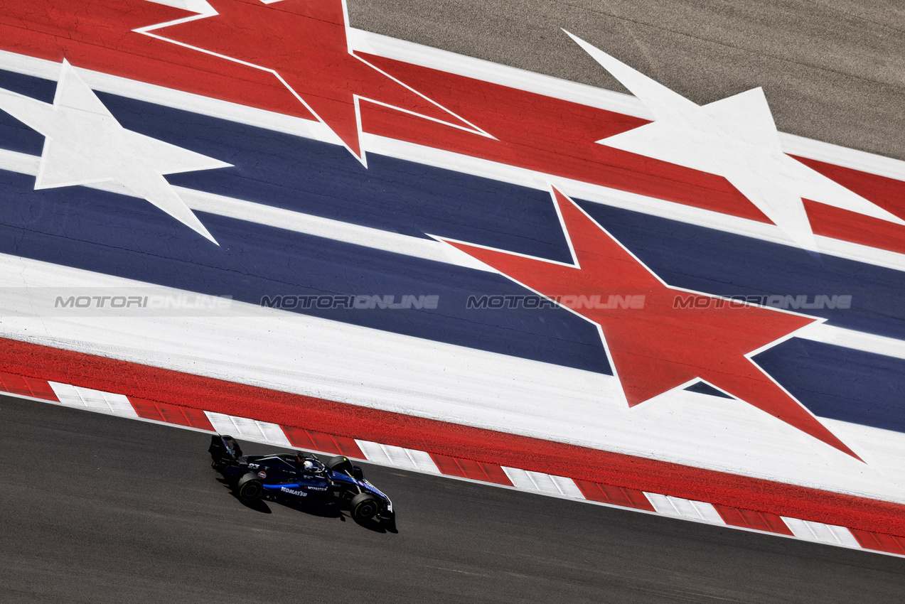 GP STATI UNITI, Alexander Albon (THA) Williams Racing FW46.

19.10.2024. Formula 1 World Championship, Rd 19, United States Grand Prix, Austin, Texas, USA, Sprint e Qualifiche Day.

 - www.xpbimages.com, EMail: requests@xpbimages.com © Copyright: Rew / XPB Images