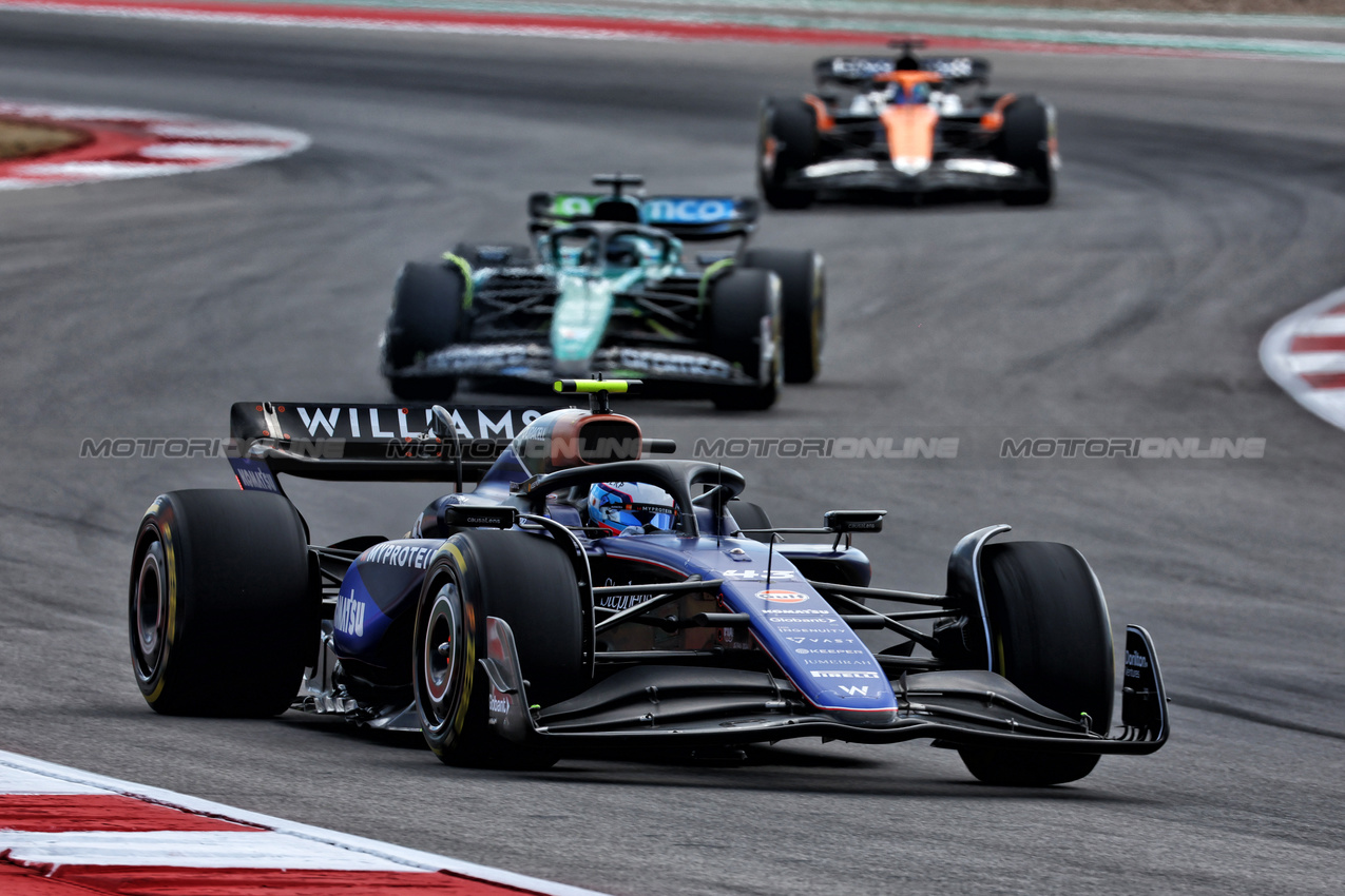 GP STATI UNITI, Franco Colapinto (ARG) Williams Racing FW46.

19.10.2024. Formula 1 World Championship, Rd 19, United States Grand Prix, Austin, Texas, USA, Sprint e Qualifiche Day.

 - www.xpbimages.com, EMail: requests@xpbimages.com © Copyright: Coates / XPB Images