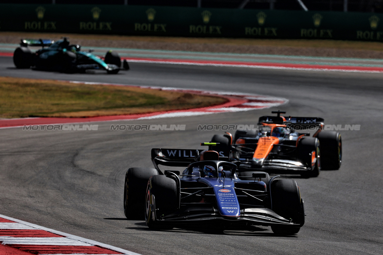 GP STATI UNITI, Franco Colapinto (ARG) Williams Racing FW46.

19.10.2024. Formula 1 World Championship, Rd 19, United States Grand Prix, Austin, Texas, USA, Sprint e Qualifiche Day.

 - www.xpbimages.com, EMail: requests@xpbimages.com © Copyright: Coates / XPB Images