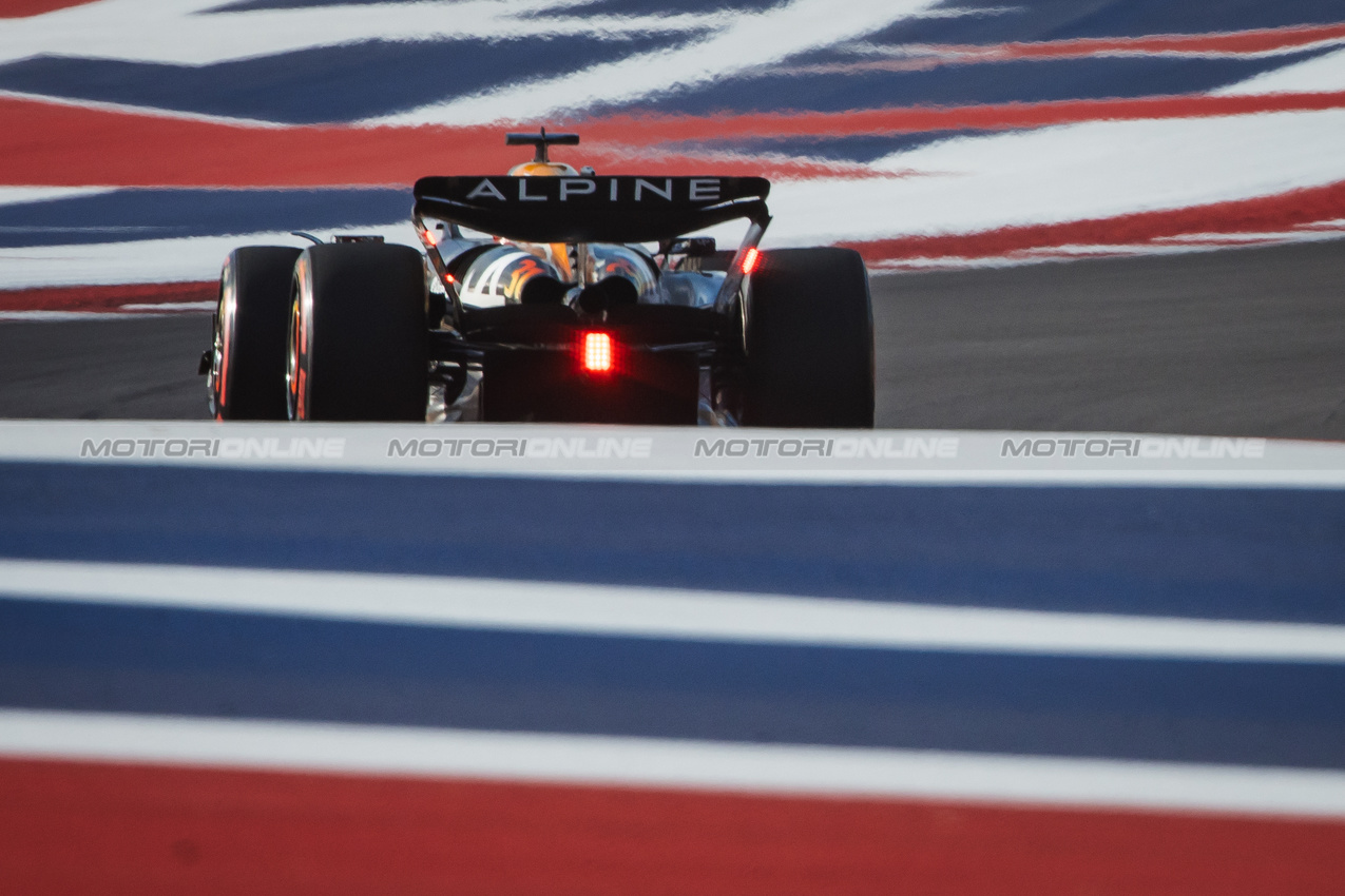 GP STATI UNITI, Esteban Ocon (FRA) Alpine F1 Team A524.

19.10.2024. Formula 1 World Championship, Rd 19, United States Grand Prix, Austin, Texas, USA, Sprint e Qualifiche Day.

- www.xpbimages.com, EMail: requests@xpbimages.com © Copyright: Bearne / XPB Images