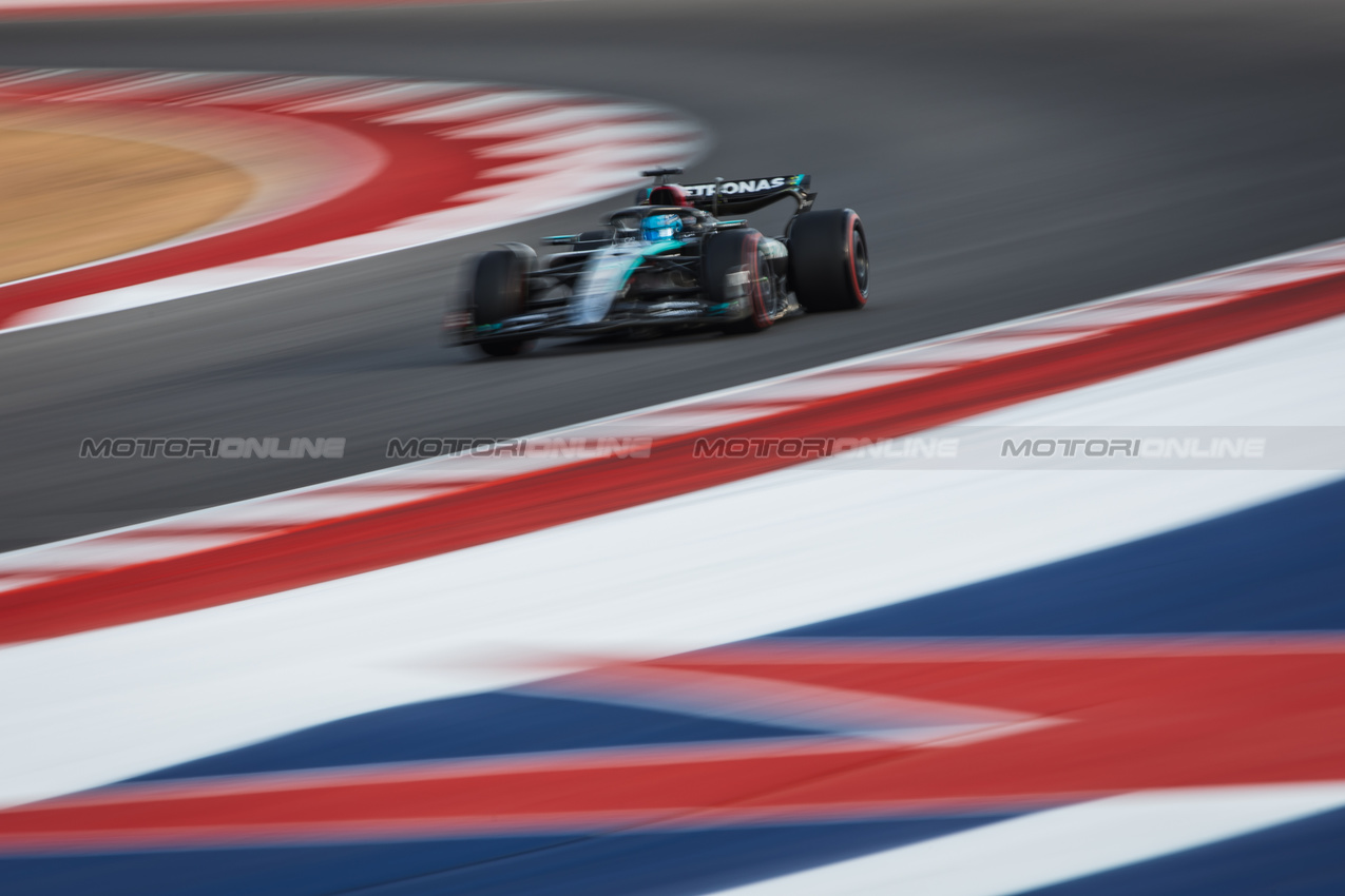 GP STATI UNITI, George Russell (GBR) Mercedes AMG F1 W15.

19.10.2024. Formula 1 World Championship, Rd 19, United States Grand Prix, Austin, Texas, USA, Sprint e Qualifiche Day.

- www.xpbimages.com, EMail: requests@xpbimages.com © Copyright: Bearne / XPB Images