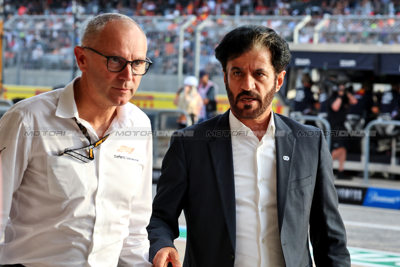 GP STATI UNITI, (L to R): Stefano Domenicali (ITA) Formula One President e CEO with Mohammed Bin Sulayem (UAE) FIA President.

19.10.2024. Formula 1 World Championship, Rd 19, United States Grand Prix, Austin, Texas, USA, Sprint e Qualifiche Day.

- www.xpbimages.com, EMail: requests@xpbimages.com © Copyright: Moy / XPB Images