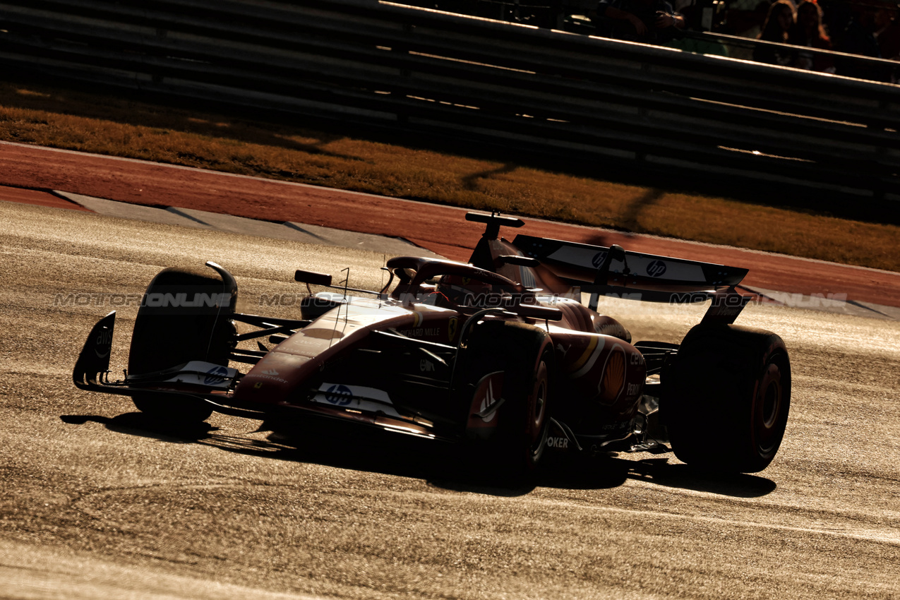 GP STATI UNITI, Charles Leclerc (MON) Ferrari SF-24.

19.10.2024. Formula 1 World Championship, Rd 19, United States Grand Prix, Austin, Texas, USA, Sprint e Qualifiche Day.

 - www.xpbimages.com, EMail: requests@xpbimages.com © Copyright: Coates / XPB Images