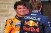 GP STATI UNITI, Pole sitter Lando Norris (GBR) McLaren in qualifying parc ferme with second placed Max Verstappen (NLD) Red Bull Racing.

19.10.2024. Formula 1 World Championship, Rd 19, United States Grand Prix, Austin, Texas, USA, Sprint e Qualifiche Day.

- www.xpbimages.com, EMail: requests@xpbimages.com © Copyright: Batchelor / XPB Images