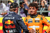 GP STATI UNITI, (L to R): Gara winner Max Verstappen (NLD) Red Bull Racing with third placed Lando Norris (GBR) McLaren in Sprint parc ferme.

19.10.2024. Formula 1 World Championship, Rd 19, United States Grand Prix, Austin, Texas, USA, Sprint e Qualifiche Day.

- www.xpbimages.com, EMail: requests@xpbimages.com © Copyright: Bearne / XPB Images