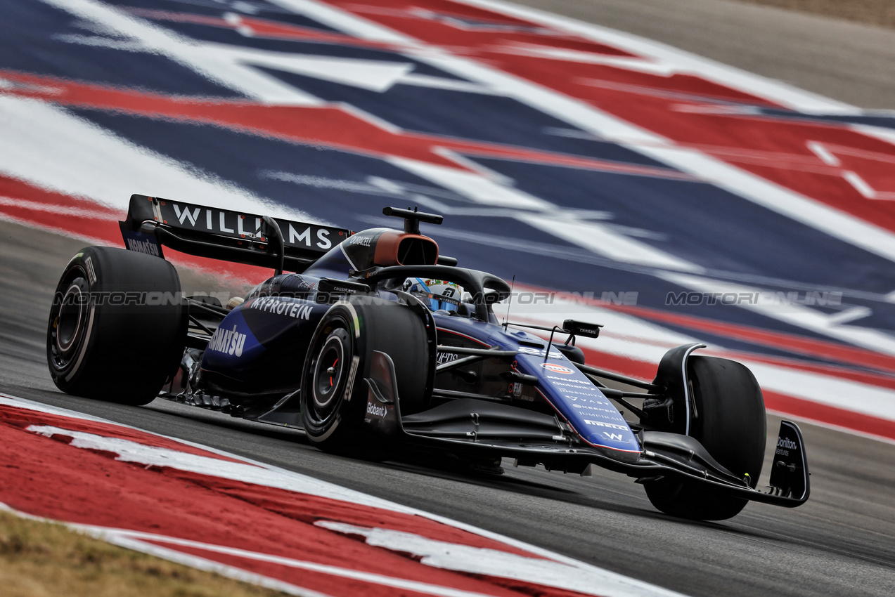 GP STATI UNITI, Alexander Albon (THA) Williams Racing FW46.

18.10.2024. Formula 1 World Championship, Rd 19, United States Grand Prix, Austin, Texas, USA, Sprint Qualifiche Day

- www.xpbimages.com, EMail: requests@xpbimages.com © Copyright: Moy / XPB Images