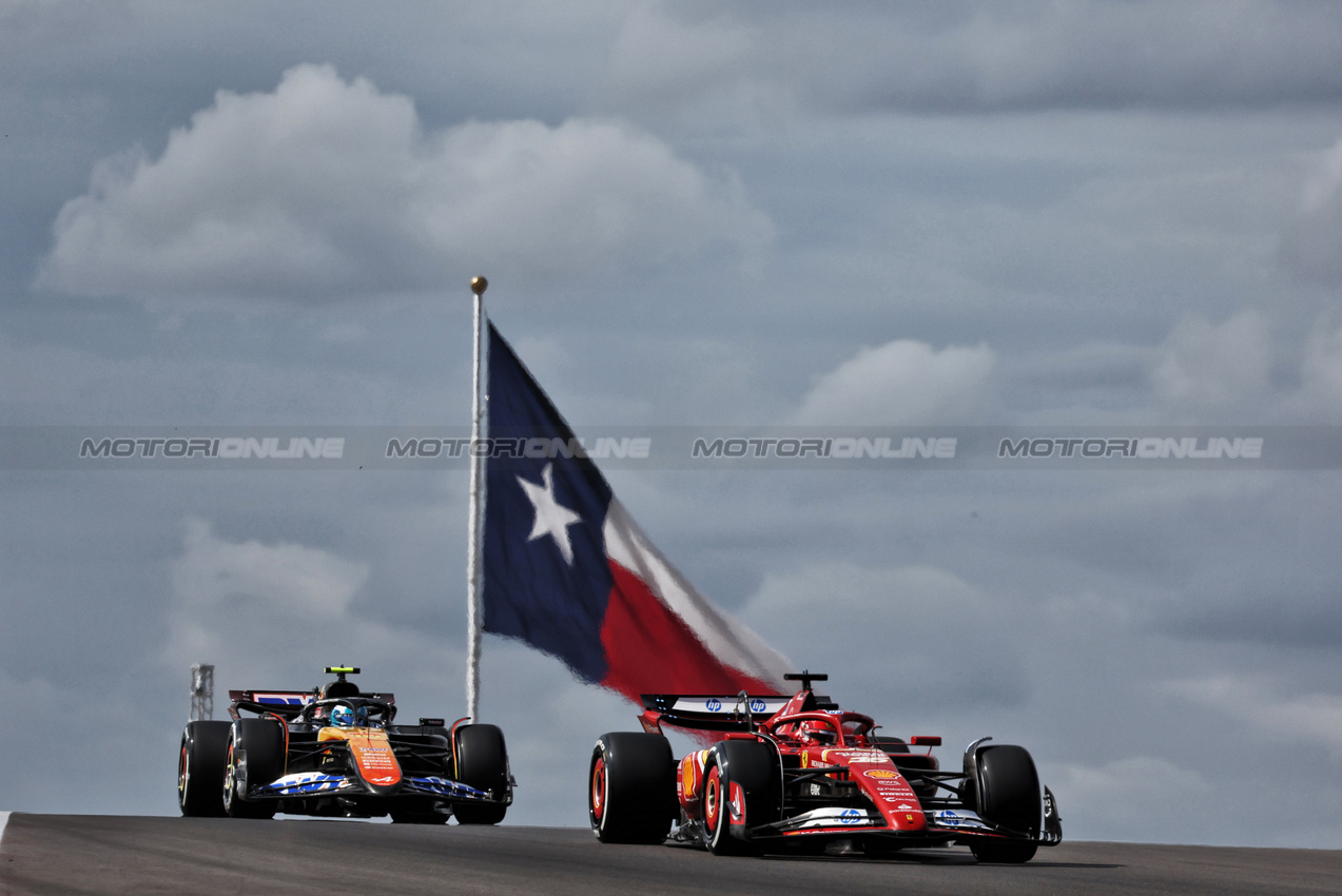 GP STATI UNITI, Charles Leclerc (MON) Ferrari SF-24.

18.10.2024. Formula 1 World Championship, Rd 19, United States Grand Prix, Austin, Texas, USA, Sprint Qualifiche Day

- www.xpbimages.com, EMail: requests@xpbimages.com © Copyright: Moy / XPB Images